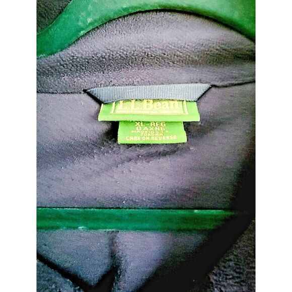 LL Bean Men's Extra Large Blue Fleece Pullover Sweatshirt‎  Half Zip - Picture 3 of 5